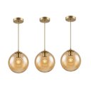 Ver imagem 1 de Pendente Moderno Glass Vidro Âmbar 20cm C Lâmp LED