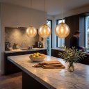 Ver imagem 2 de Pendente Moderno Glass Vidro Âmbar 20cm C Lâmp LED