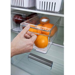 Kit 2 Organizadores de Geladeira Porta Ovos 36 Un Porta Frutas Legumes Verduras 5l Clear Fresh ou - 7