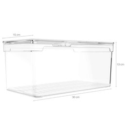 Kit 2 Organizadores de Geladeira Porta Ovos 36 Un Porta Frutas Legumes Verduras 5l Clear Fresh ou - 4