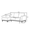Ver imagem 3 de Sofá 3 Lugares com Chaise Sentado Lado Direito Cronus Cinza