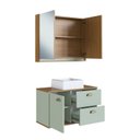 Ver imagem 7 de Gabinete de Banheiro 100% MDF com Espelheira 2 Portas com Cuba Lívia 80cm Yescasa Verde/Freijó/Moscatel