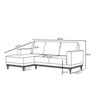 Sofá 3 Lugares com Chaise Lado Direito Cronus - 3