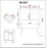 Gabinete para Banheiro 2 Portas e 1 Gaveta Bn3637 - 6