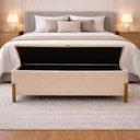 Ver imagem 2 de Banco Recamier Baú Organizador Cristal 1,50m Veludo- Sofatec