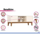 Ver imagem 5 de Rack Bancada p/ TV Alure 2 Pts 140cm Off White/Cinamomo Henn