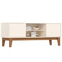 Ver imagem 2 de Rack Bancada p/ TV Alure 2 Pts 140cm Off White/Cinamomo Henn
