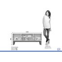 Ver imagem 3 de Rack Bancada p/ TV Alure 2 Pts 140cm Off White/Cinamomo Henn