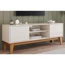 Ver imagem 1 de Rack Bancada p/ TV Alure 2 Pts 140cm Off White/Cinamomo Henn