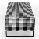 Ver imagem 2 de Kit 02 Puffs Bali W01 Base Ferro 120x50 Cm Suede Pied Poule