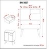 Gabinete para Banheiro 2 Portas e 1 Gaveta Bn3637 - 6