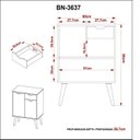 Ver imagem 6 de Gabinete para Banheiro 2 Portas e 1 Gaveta BN3637 Preto