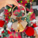 Ver imagem 2 de Enfeite Natal Guizo de Metal Dourado 18x15x10cm