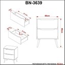 Ver imagem 6 de Gabinete para Banheiro 2 Gavetas BN3639 Laranja/Amêndoa