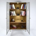 Ver mais imagens de Armário Multiuso 2 Portas De Vidro Ditália Luz E-957 Cinza