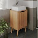 Ver imagem 1 de Gabinete para Banheiro 1 Porta BN3641 Laranja/Amêndoa