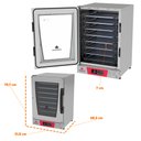 Ver imagem 3 de Forno Turbo Elétrico Convecção 8 Assadeiras Digital Padarias Prp-008 Plus Vermelho 220v - Progás