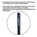 Ver imagem 7 de Kit 2 Suportes de Parede Design Moderno Aço Alta Durabilidade Multiuso Organização Casa Preto