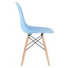Mesa Redonda Eames 120cm Preto + 6 Cadeiras Azul Claro - 4