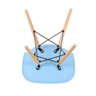 Mesa Redonda Eames 120cm Preto + 6 Cadeiras Azul Claro - 3