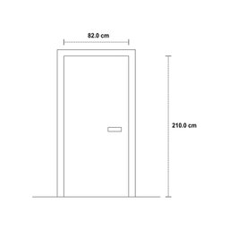 Porta de Madeira 210x82cm Espessura 3,5cm Mso Eucatex - 3