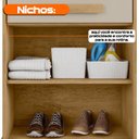 Ver imagem 5 de Armário Multiuso Chile com 2 Portas e 1 Gaveta com Prateleira e Rodízios Cinamomooff White