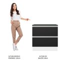 Ver imagem 4 de Balcão Armário de Cozinha 100% MDF 80cm 2 Gavetas Branco/Preto Acordes Madesa
