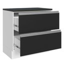 Ver imagem 5 de Balcão Armário de Cozinha 100% MDF 80cm 2 Gavetas Branco/Preto Acordes Madesa