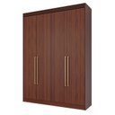 Ver imagem 3 de Guarda-Roupa Solteiro 4 Portas 159cm 100% MDF Lumiar Espresso Móveis Marrom/Jequitiba
