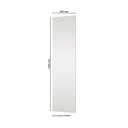 Ver imagem 3 de Espelho Happy 1 Unidade 125 x 35cm (Axl) com Parafuso e Bucha de Silicone para Guarda-Roupas Prata