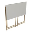 Ver imagem 3 de Mesa Dobrável Slim Escrivaninha P1044 Arenas Dourado 80x45x77,5cm Escritório Placa e Ponto