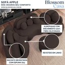 Ver imagem 2 de Sofá Orgânico Apple 3,08m Veludo com Pés de Madeira Cor Marrom 2131