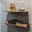 Ver imagem 2 de Kit 2 Prateleiras Avelã 100% Mdf 60x20 C Suporte Tucano