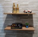 Ver imagem 3 de Kit 2 Prateleiras Avelã 100% Mdf 60x20 C Suporte Tucano