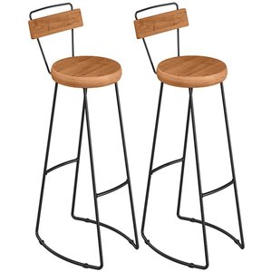 Kit 02 Banquetas Alta Cozinha Sala de Jantar Bar Lia D01 Peroba Rosa - Inoviza