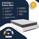Ver imagem 3 de Cama Box Casal com Colchão de Molas Ensacadas Classic Maxx 138x188x59cm