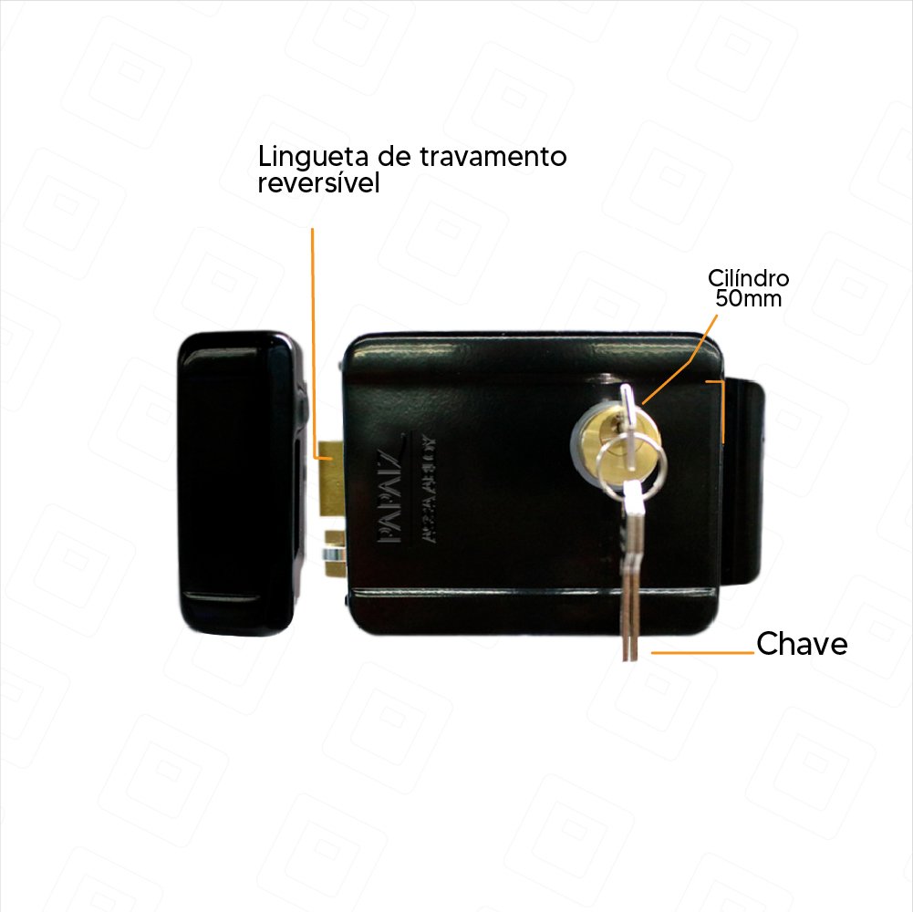 Fechadura Eletrica Sobrepor Assa Abloy Aa-erl200p Portão 0,5a 12v - 2