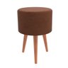 Puff Decorativo Pé Palito Redondo Retrô Vintage Sofisticado:marrom - 1
