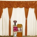 Ver imagem 1 de Cortina Idealle para Varão em Malha 4,00m x 2,60m Sala Quarto Top - Laranja Top Chick