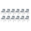 Ver imagem 2 de Cadeira Iso Base Cinza Escola, Escritório Cinza Kit 12 Un