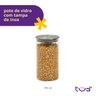 Pote de Vidro 700ml com Tampa Inox Hermético Redondo - Tud - 3
