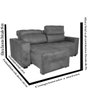 Sofá 2 Lugares Retrátil e Reclinável 2 M Animale Suede Marrom - 3