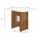 Ver imagem 5 de Conjunto Sala de Jantar Retangular Mesa Milano 108cm com 4 Cadeiras Bege/Carvalho/Off White