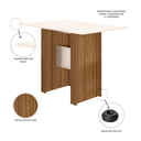 Ver imagem 6 de Conjunto Sala de Jantar Retangular Mesa Milano 108cm com 4 Cadeiras Bege/Carvalho/Off White