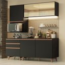 Ver imagem 1 de Armário de Cozinha Compacta 180cm Preto Reims Madesa 01
