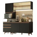 Ver imagem 3 de Armário de Cozinha Compacta 180cm Preto Reims Madesa 01