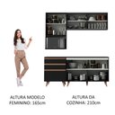 Ver imagem 6 de Armário de Cozinha Compacta 180cm Preto Reims Madesa 01