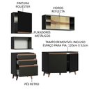 Ver imagem 5 de Armário de Cozinha Compacta 180cm Preto Reims Madesa 01