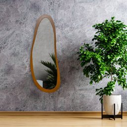 Espelho Emoldurado 130x50cm Orgânico In House Decor - 1