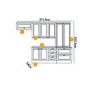 Ver mais imagens de Cozinha Modulada Henn Americana 5pçs (2 Armários 1 Balcão 1 Paneleiro 1 Complemento) C5p12 Branco